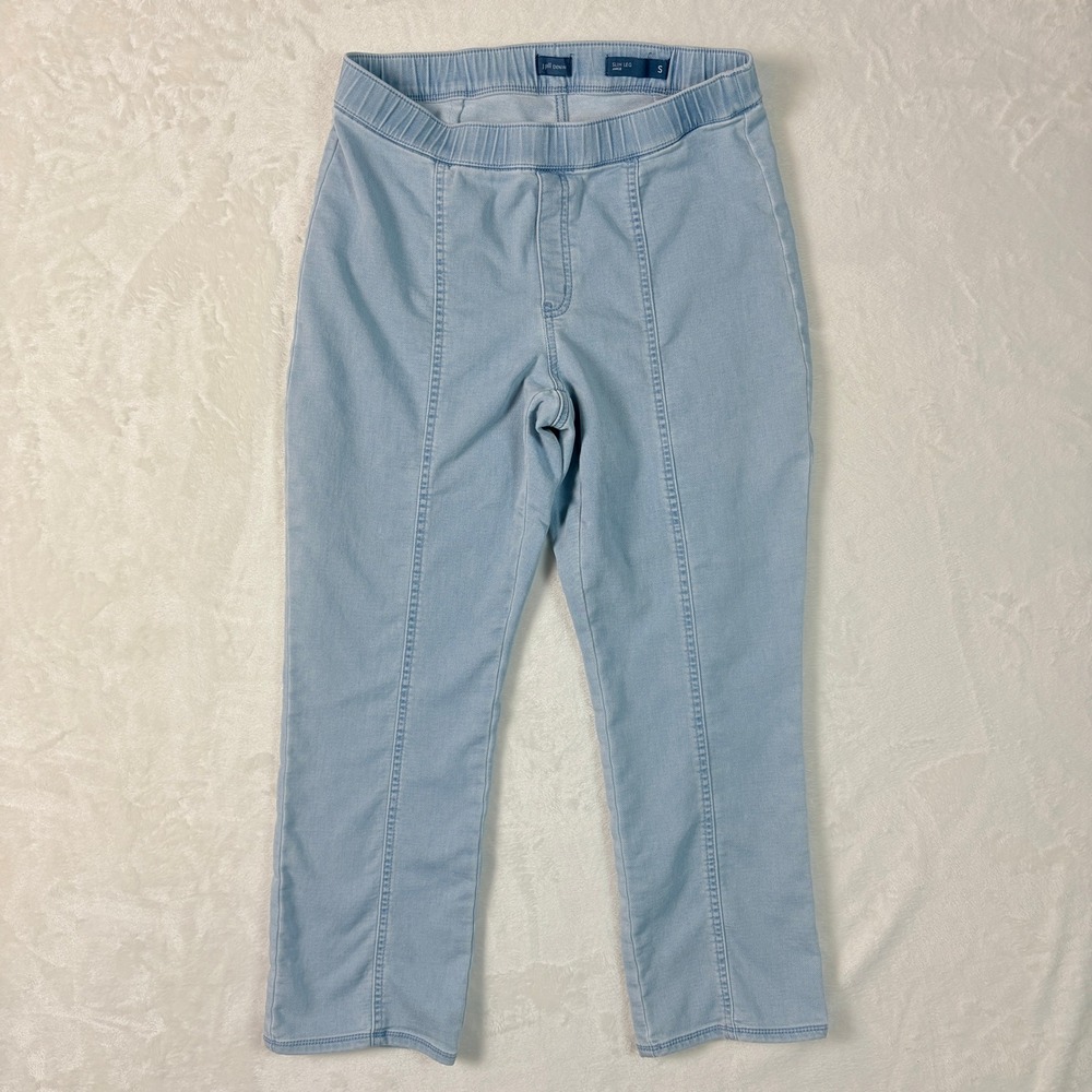 J. Jill Slim Leg Ankle Pants Womens S Light Blue Excellent‎ Seamed Pull On Denim
